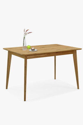 Esstisch aus massivem Eichenholz 120x80 cm naturbelassen